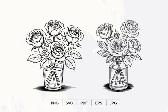 A Graphic Designer's Review: Rose Vase Line Art for Local Business Branding