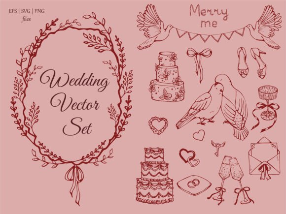 A Wedding Vector Set for Premium Branding & Marketing Graphics