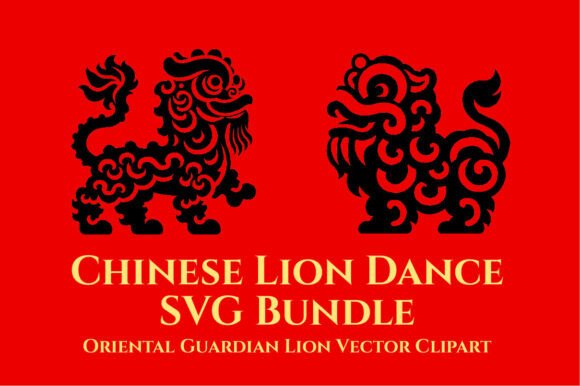 Chinese Lion Dance SVG Bundle: Graphics & Illustrations