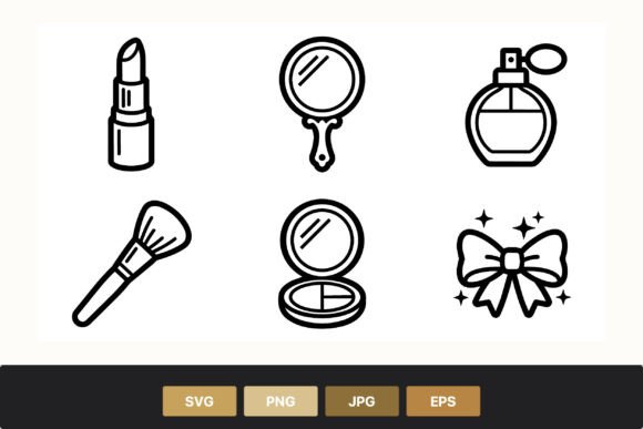 Makeup Tools Vector Art Icons for Crafters & Graphics