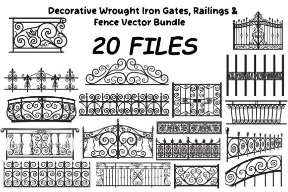 Ornamental Scrollwork Silhouette Set: Graphics & Illustrations for Local Branding